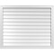 Ekena Millwork Vertical Surface Mount PVC Gable Vnt: Non-Functional, w/2"W x 1-1/2"H, Brickmould Frame, 42"W x 34"H GVPVE42X3402SN - alternate 1